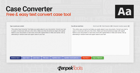 Case Converter Online Tool